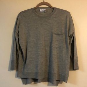 Grey Wool Sweater Shirt by FRAME